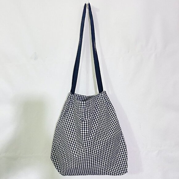 Handmade Cute Gingham Tote I love You Deerly Graphic Canvas Everyday Bag - Picture 3 of 7